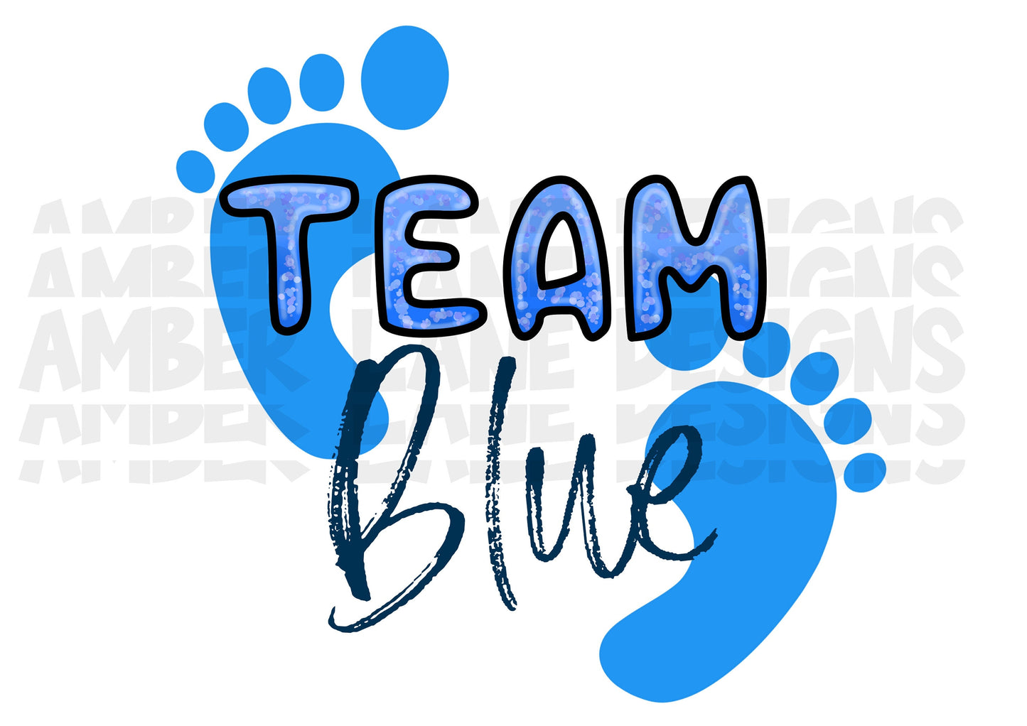 Team Blue PNG, Boy Baby Shower, Gender Reveal Print, Pregnancy Announcement.