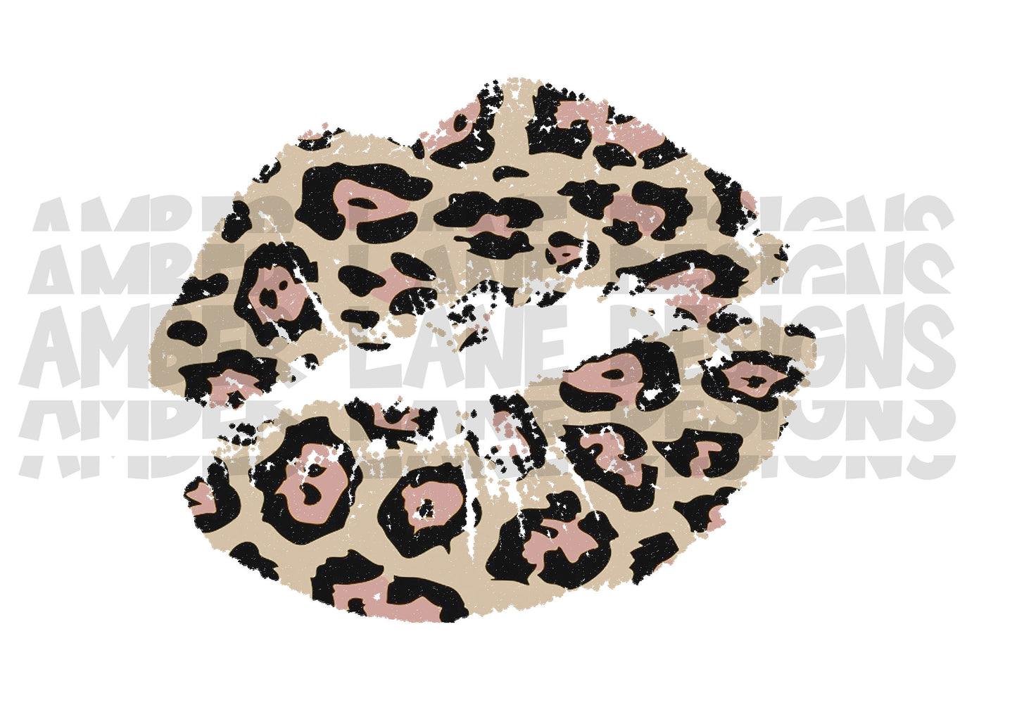 Leopard Lipstick Kiss | PNG Digital image | Instant download | Sublimation Design