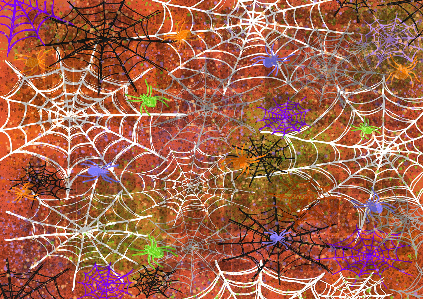 Spiderwebs Halloween Hand Drawn Paper | cobwebs Design elements| Background (not seamless)