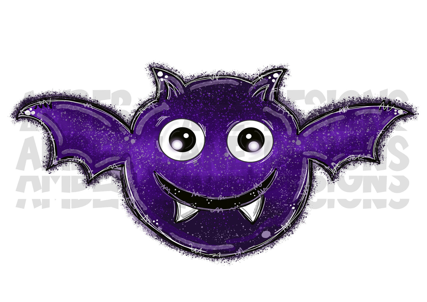 Cute Purple Bat , sublimation, Halloween Bat PNG, PNG Digital image