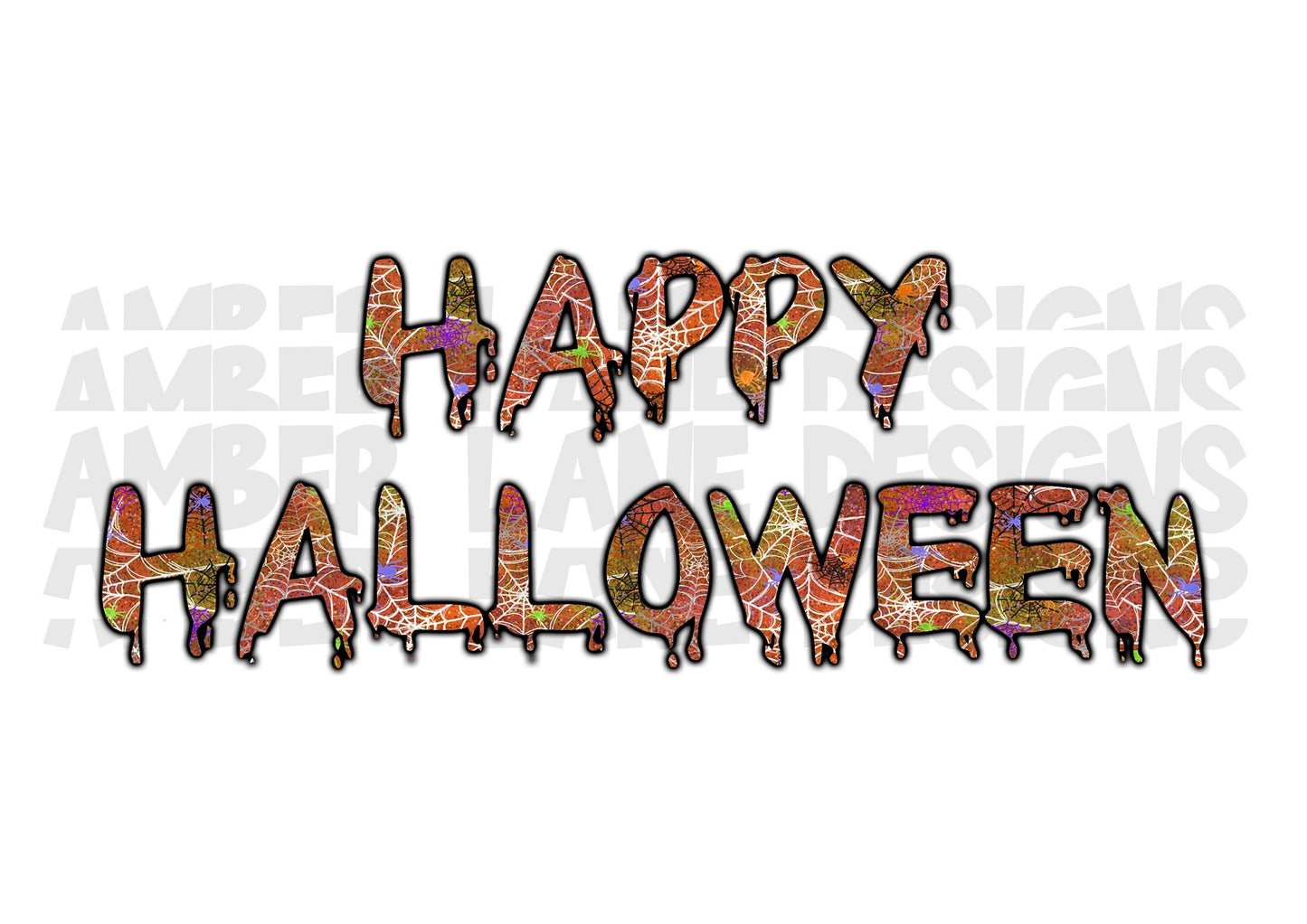 Happy Halloween png, Spiderwebs, Halloween Quote , Printable , Digital Art