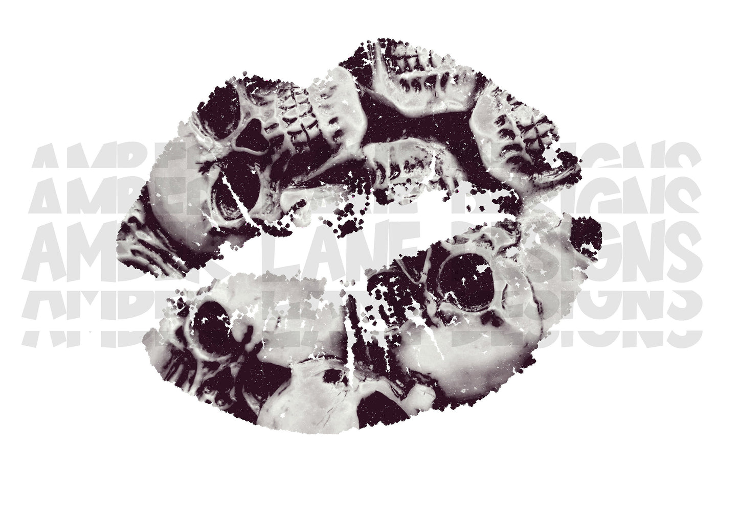 White Skull Lipstick Kiss Png |  Steampunk Halloween PNG Digital image | Instant download | Sublimation Design