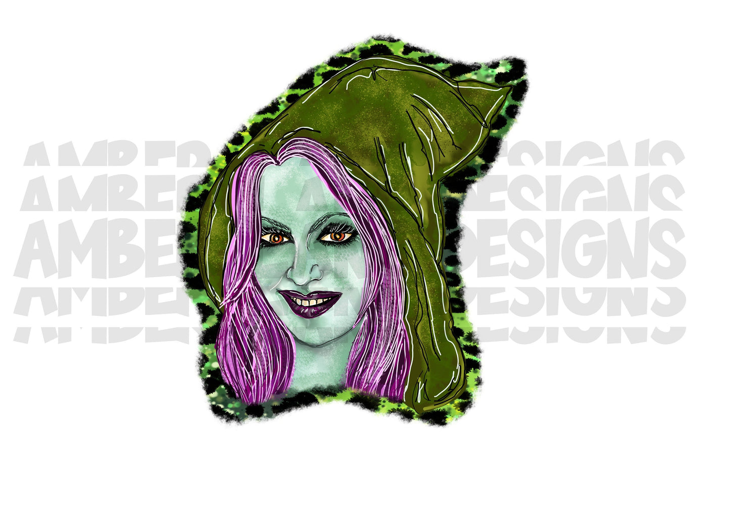 Witch Face Sublimation | Witch PNG | halloween art| Halloween Sublimation -INSTANT DOWNLOAD