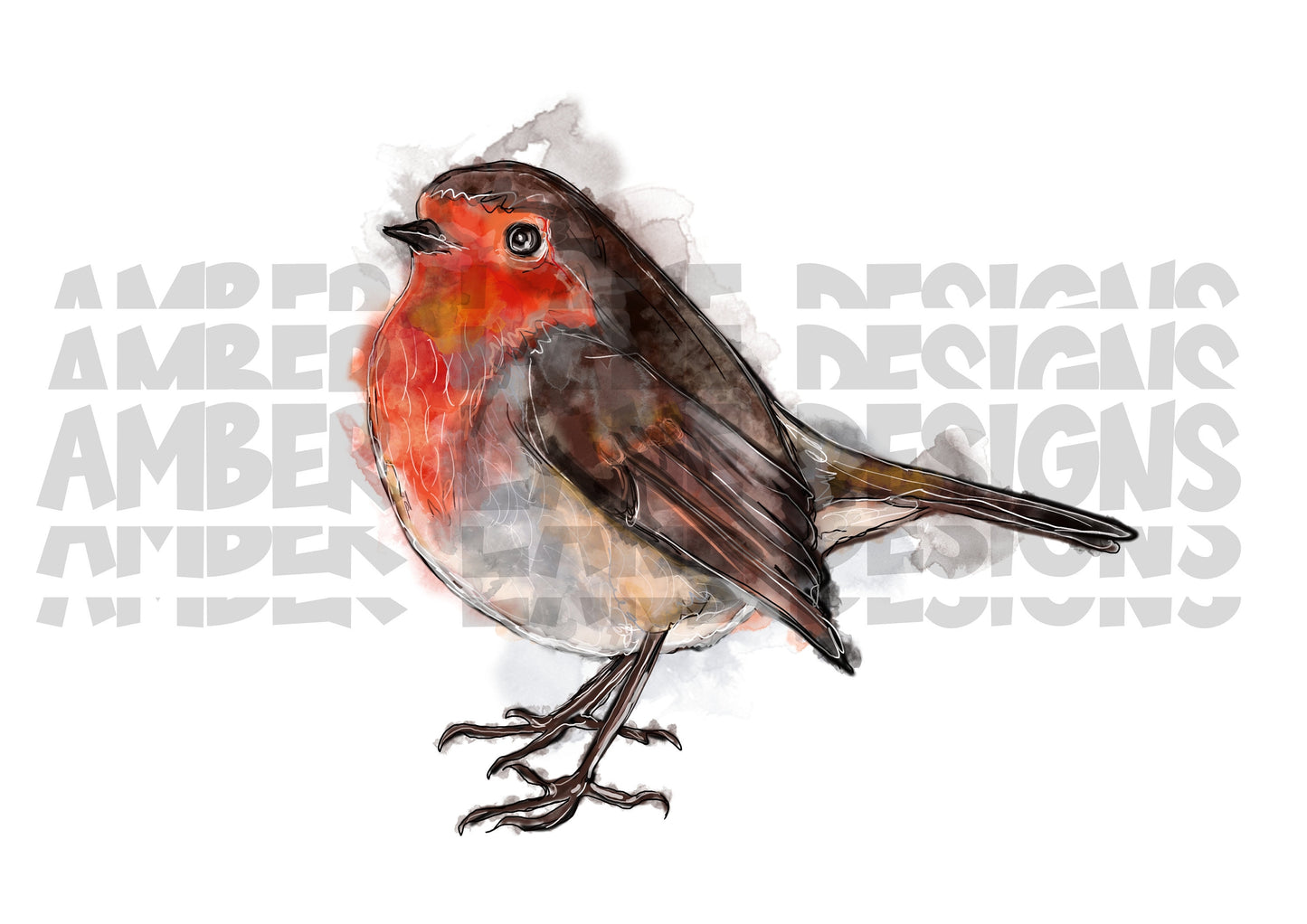 Red Robin Sublimation PNG