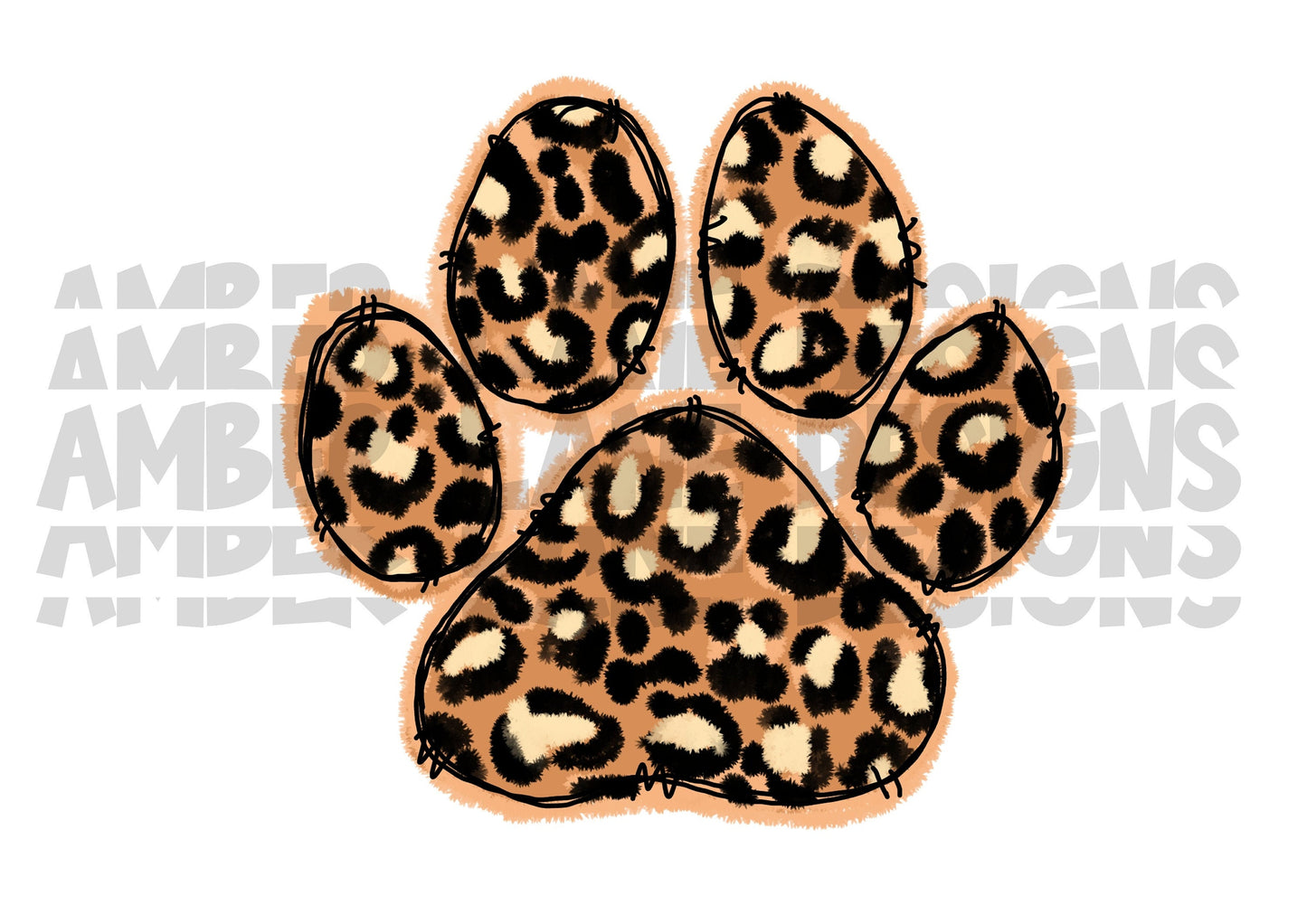 Pet paw print PNG| Leopard Paw Print png| Sublimation graphics