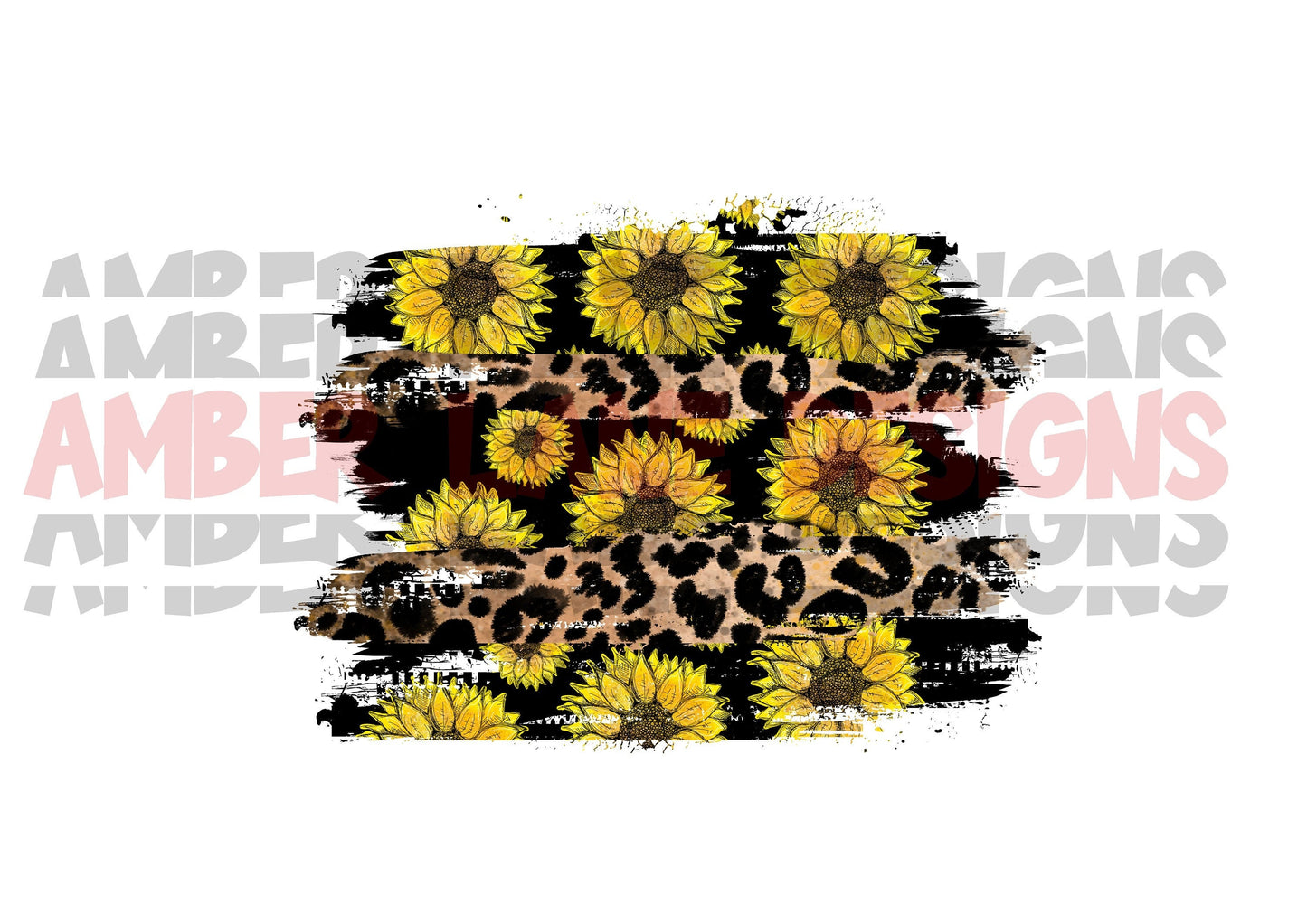 Sunflower and Leopard PNG background | Brush Strokes | Sunflower Brush Strokes | Leopard Brush Strokes (not individual elements).