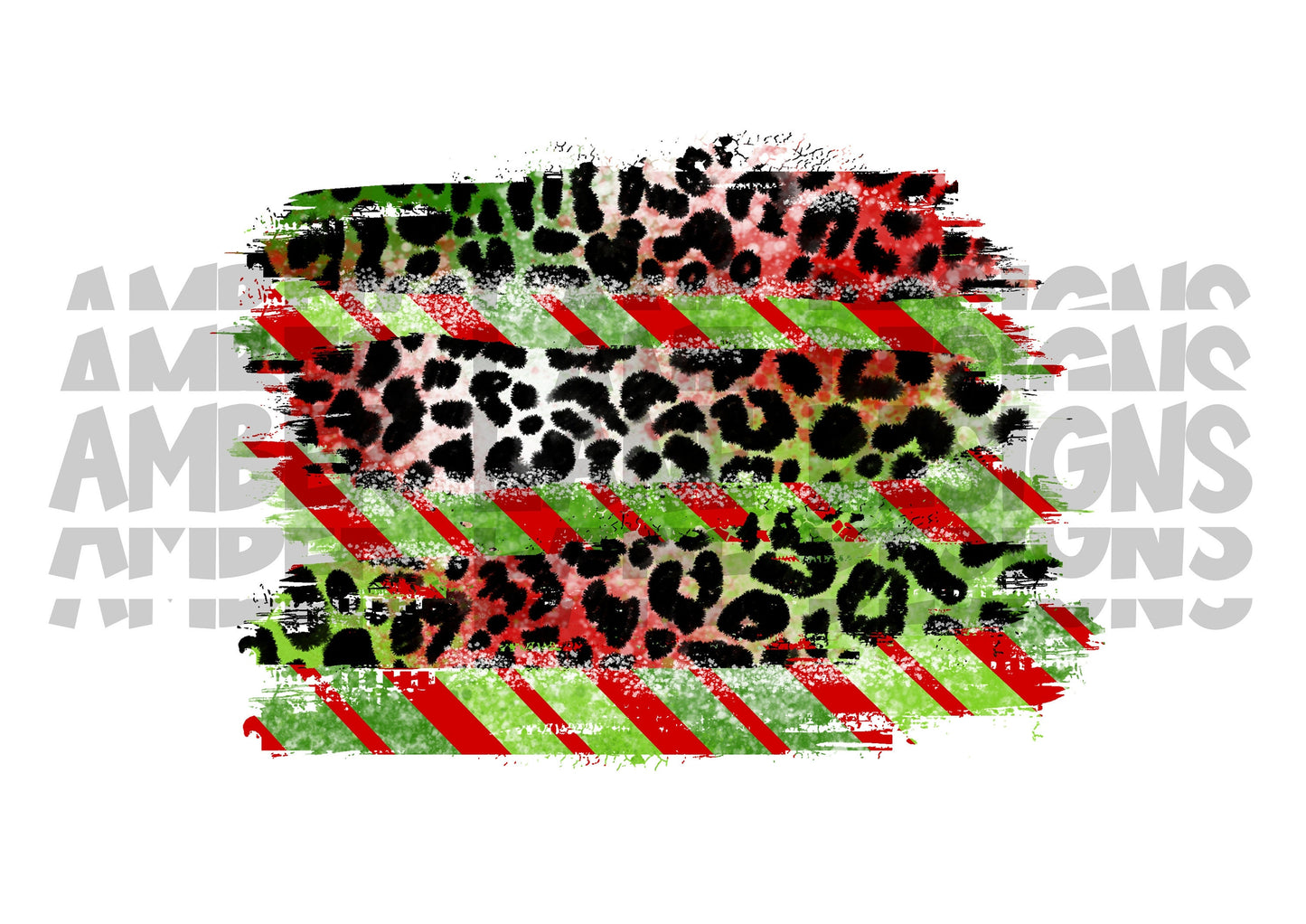 Festive Strokes Elegance: Christmas Brush Strokes Background Leopard (not individual elements).