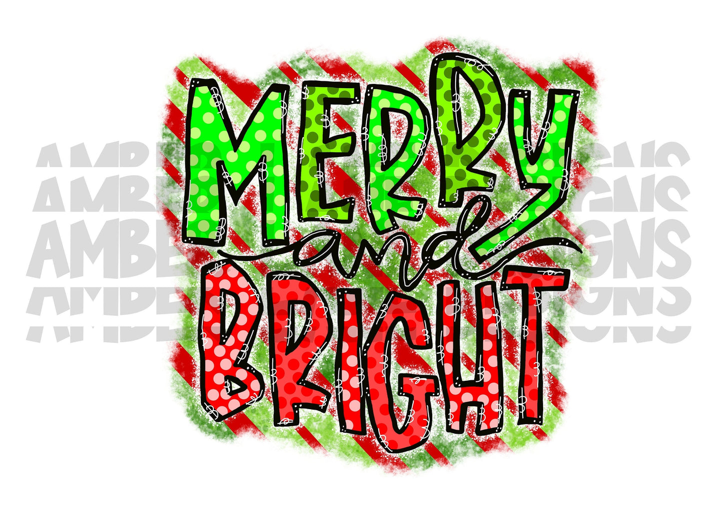 Merry Moments Marker: 'Merry and Bright' Hand-Lettered Joyful Typography