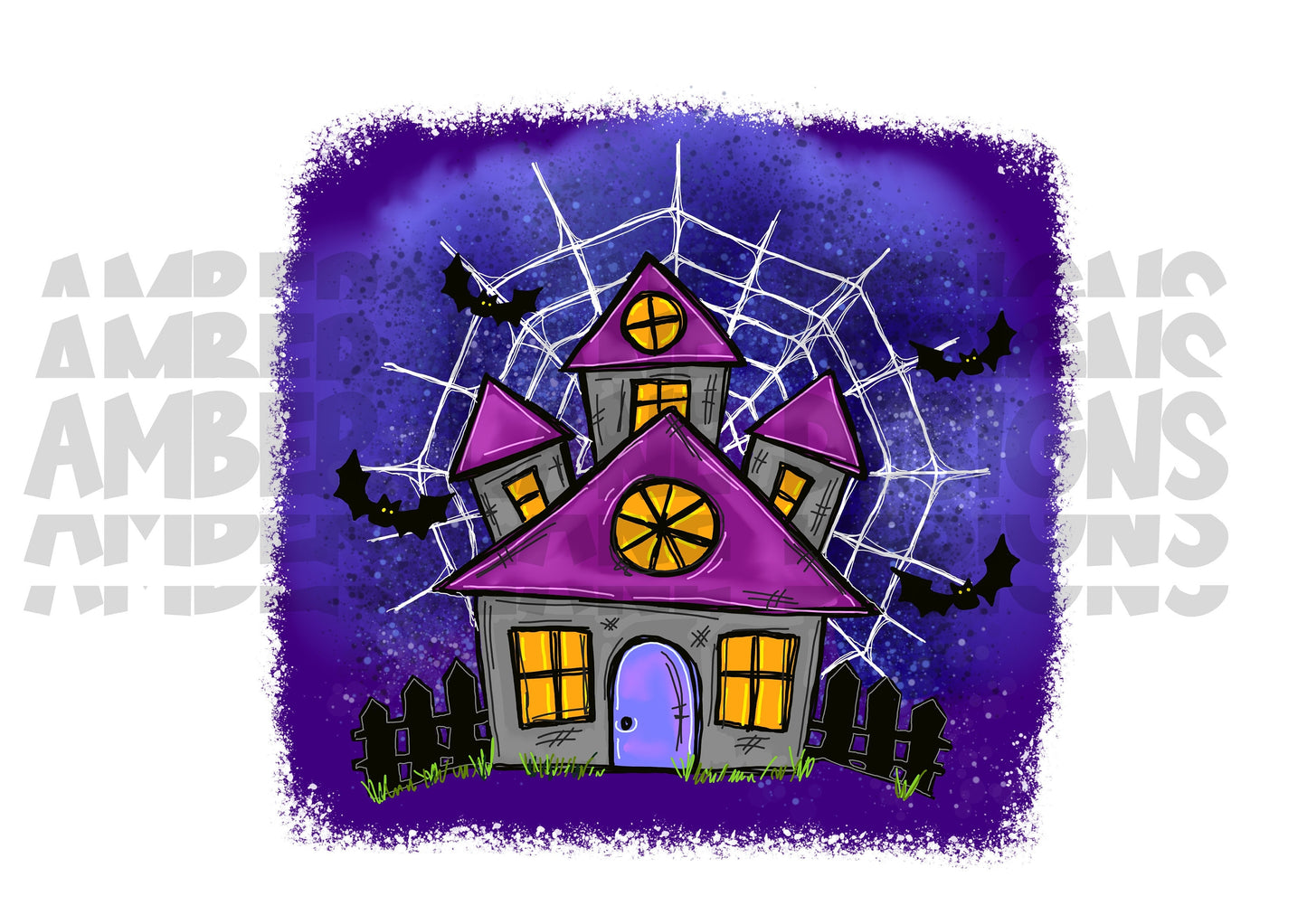 Haunted House png |  Halloween art| Halloween Sublimation -INSTANT DOWNLOAD