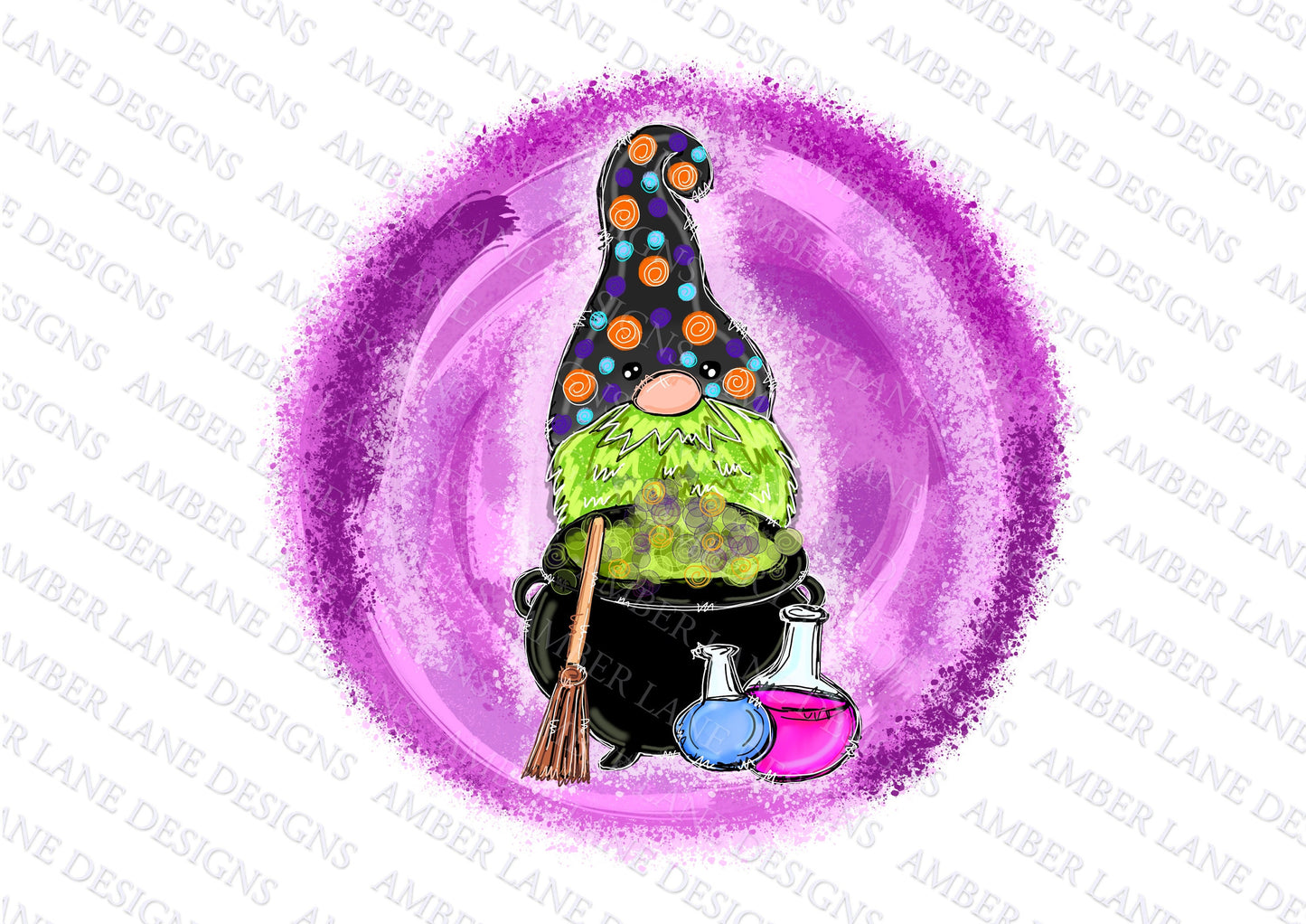 Witch Gnome png, Halloween Gnome, png Sublimation