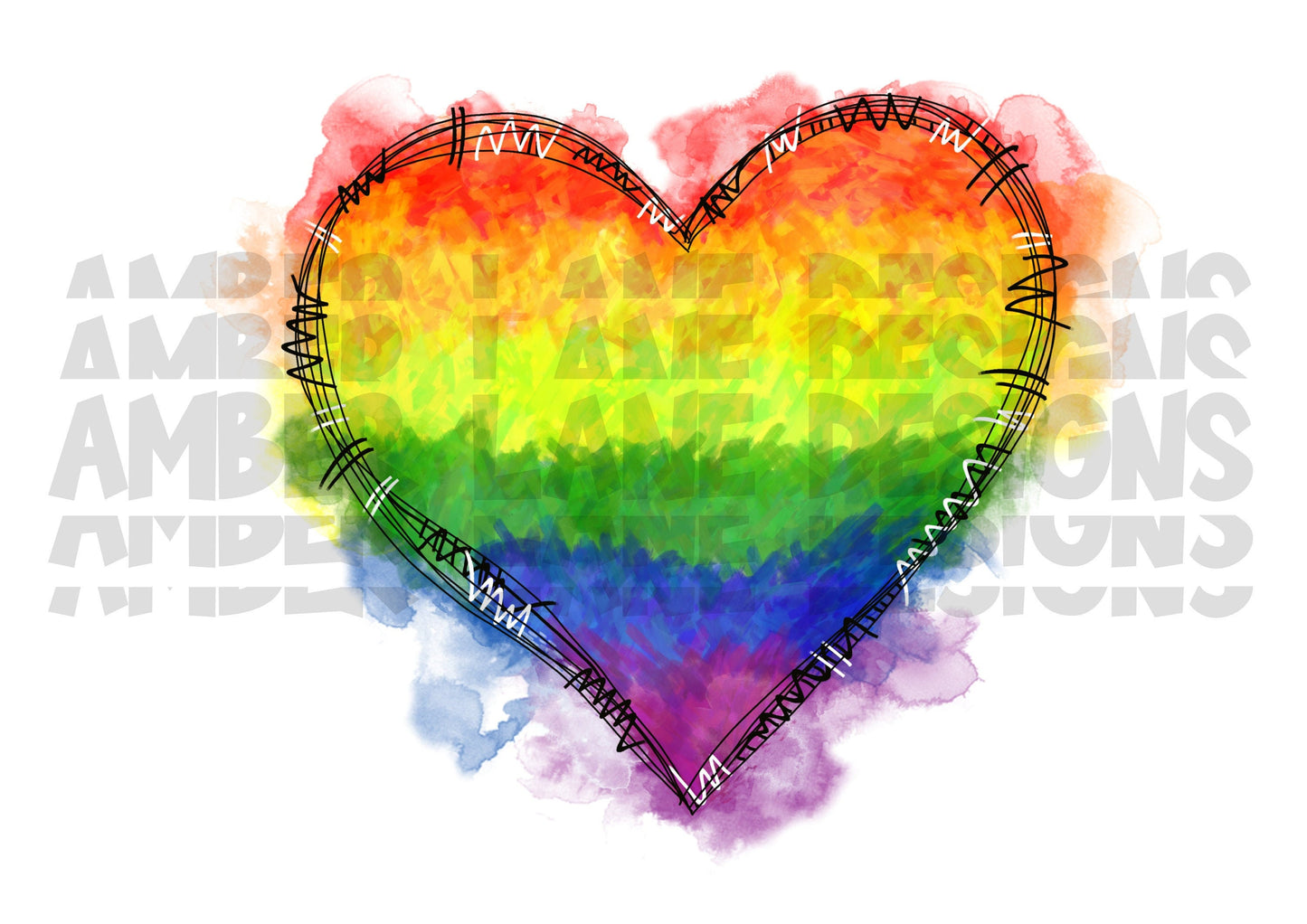 Gay Pride Rainbow Heart PNG| Gay Valentine | PNG Sublimation -Digital File only