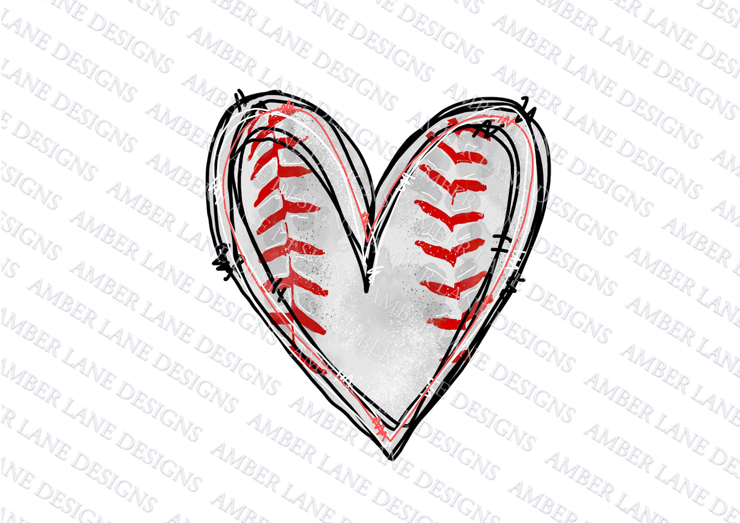 Baseball Heart  Watercolor Sublimation , Background PNG Design | Baseball Design