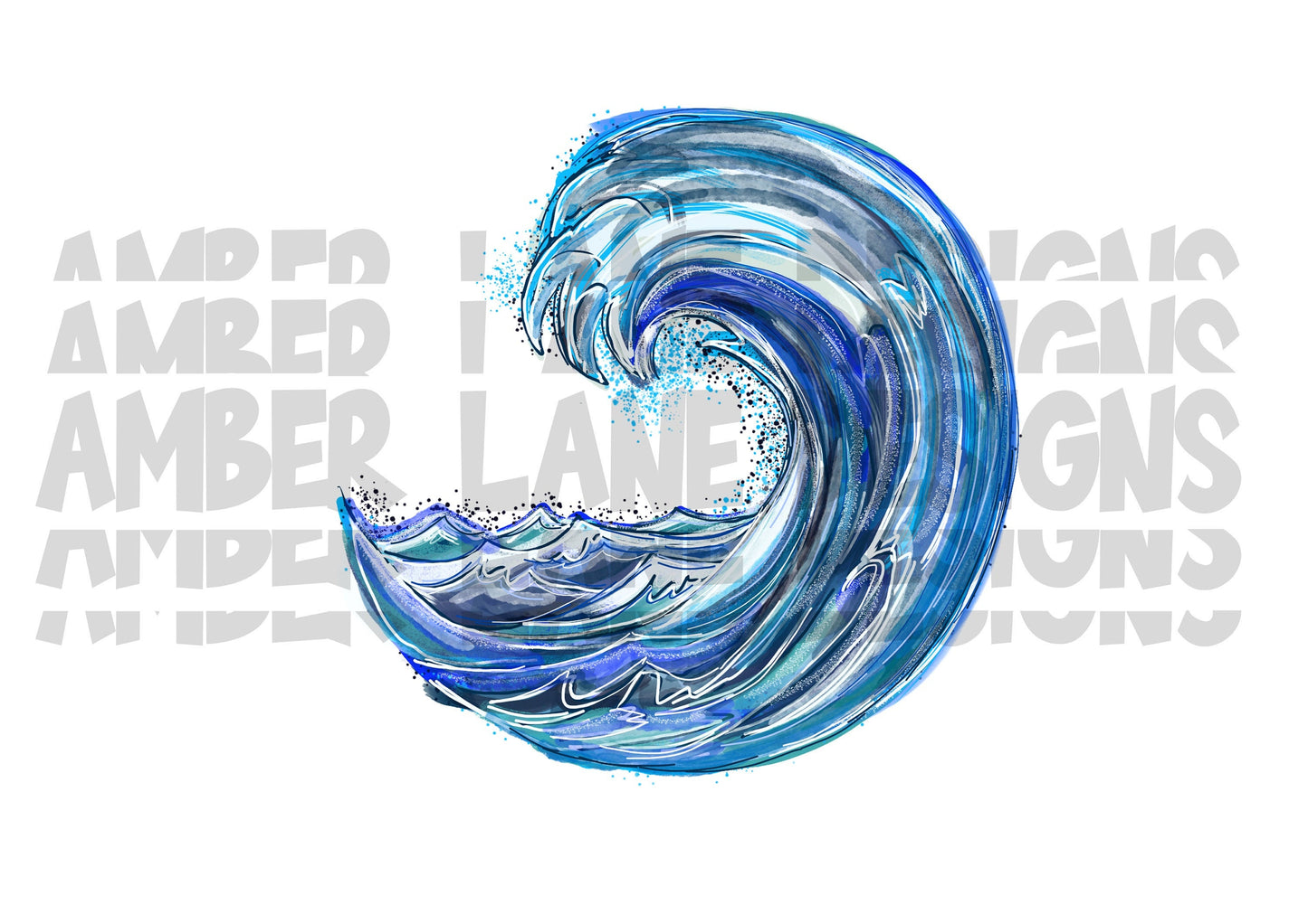 Ocean Wave PNG | Watercolor Sublimation | watercolor sea  |Sea clipart | instant download