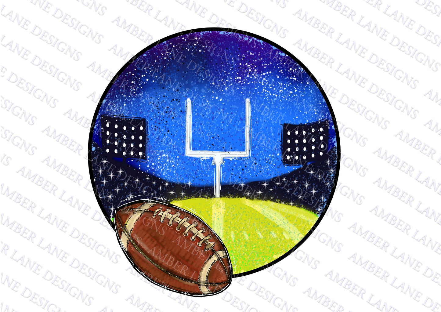 Football Field png file ,Watercolor Sublimation PNG Design | Football Design
