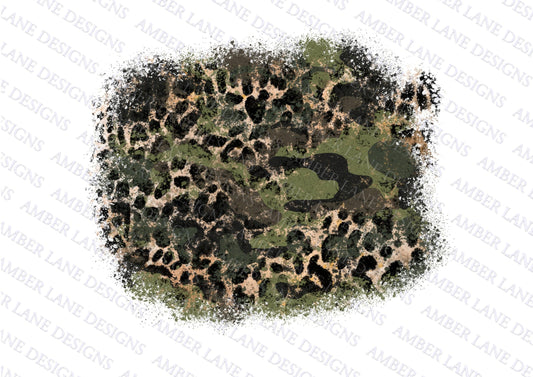 Camouflage Leopard Background PNG Camo Frame png | Distressed Grunge Splash Background