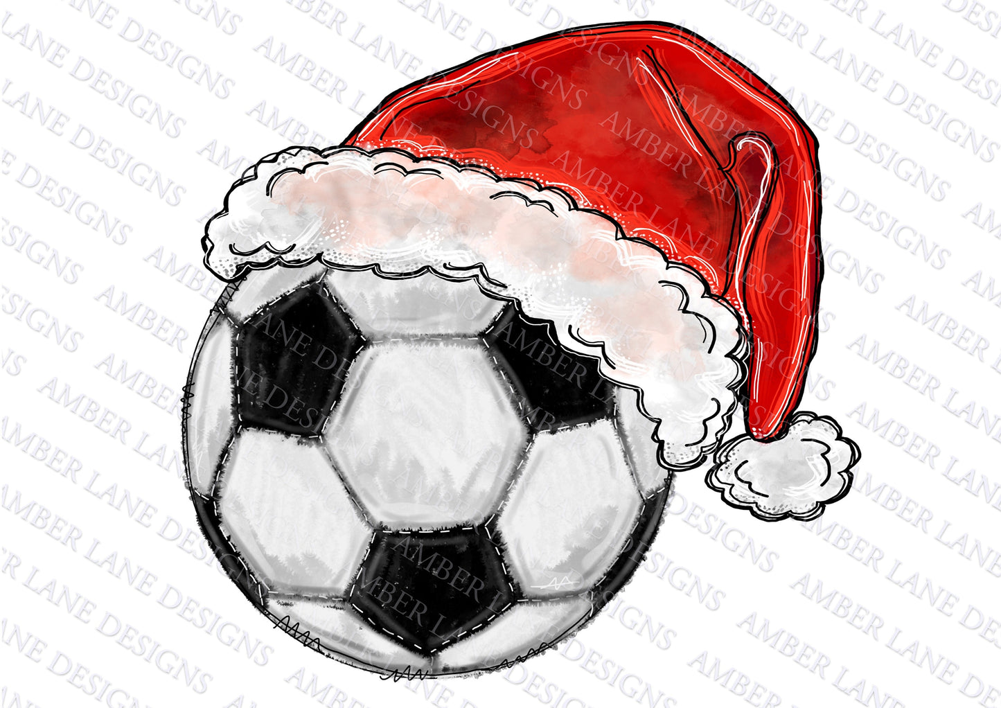 Soccer Ball With Santa Hat PNG , Soccer Png,  Football png