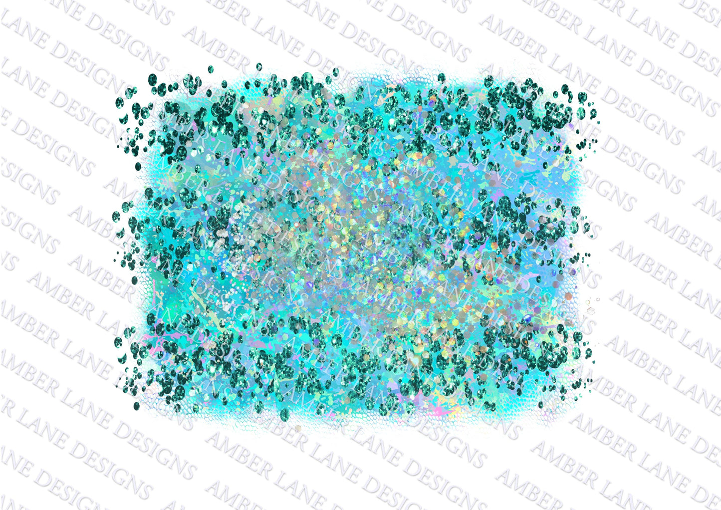 Mermaid Glitter  background frame, hand drawn elements ,  png file