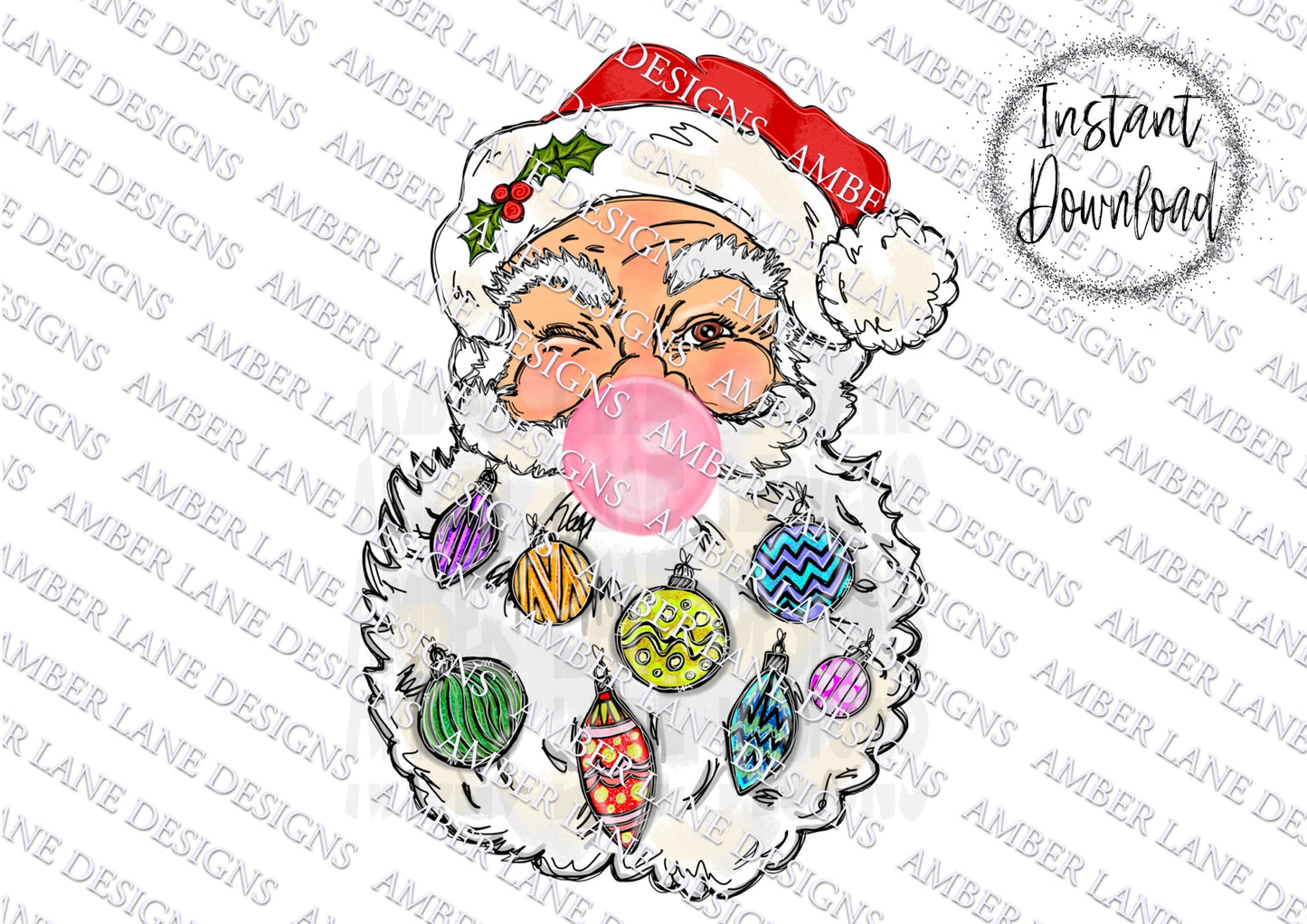 Popin' into christmas Bubblegum-Chewing Santa Embarks on a Festive Adventure Vintage Santa Face With Bubblegum