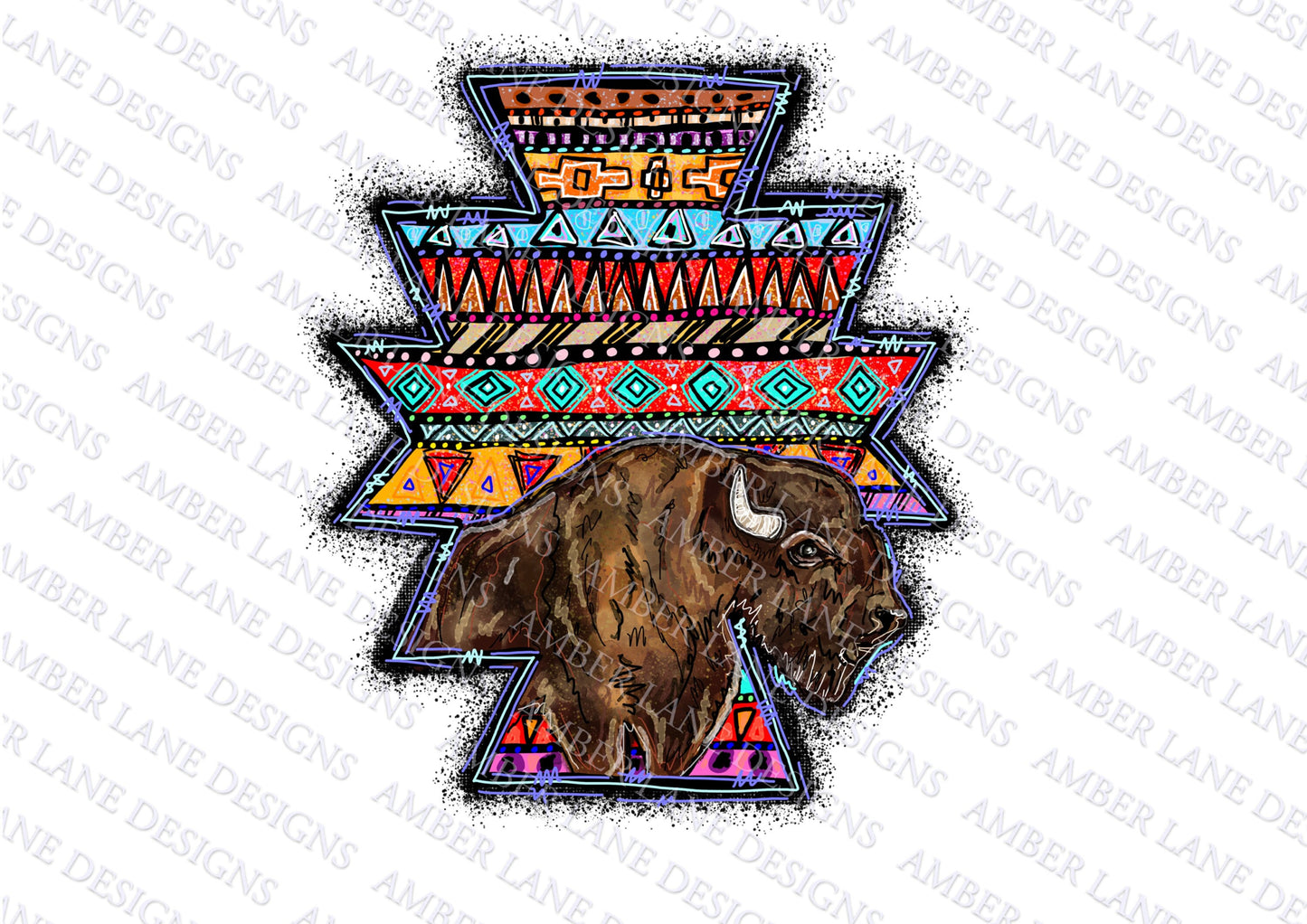 Buffalo Aztec Symbol Bison PNG  | Tribal | Boho, Aztec Design Sublimation File