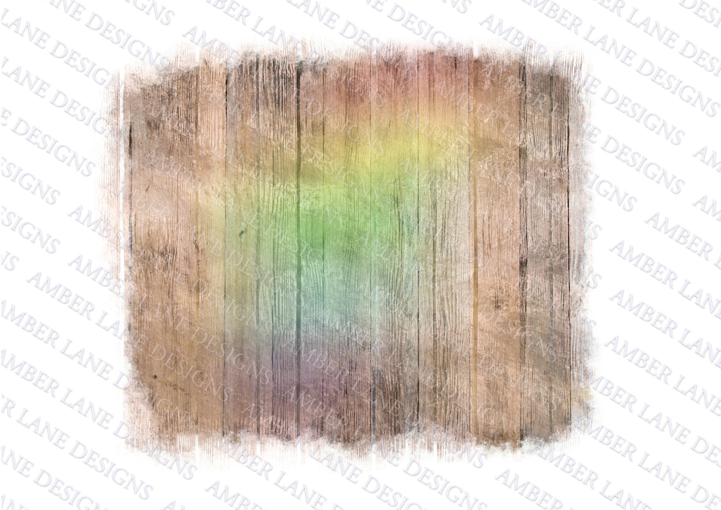 Wood Splash Frame With Rose Gold and Rainbow lights Frame ,  png file