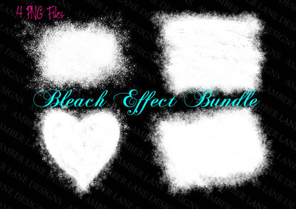 Bleach Effect Design Bundle for Mockups, 4  PNG files (white overlays)