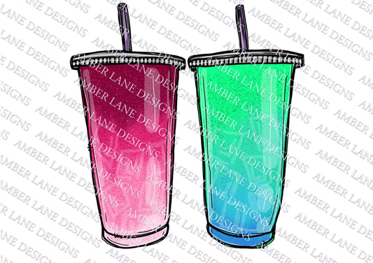Loaded Tea PNG , sublimation , pink and blue  colors