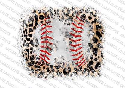 Baseball  and leopard grunge   Watercolor  Background PNG , splash frame