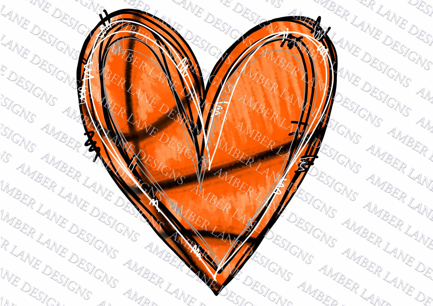 Game-Day Passion Dribbling Love: Basketball Heart PNG Design Heartfelt Slam Dunk