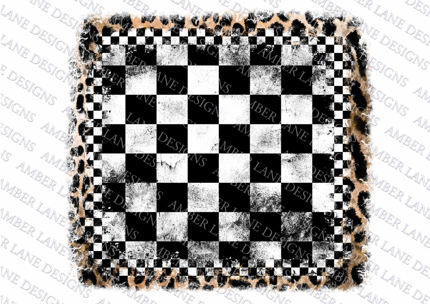 Grunge Distressed flag, Checkerboard, leopard Flag background,