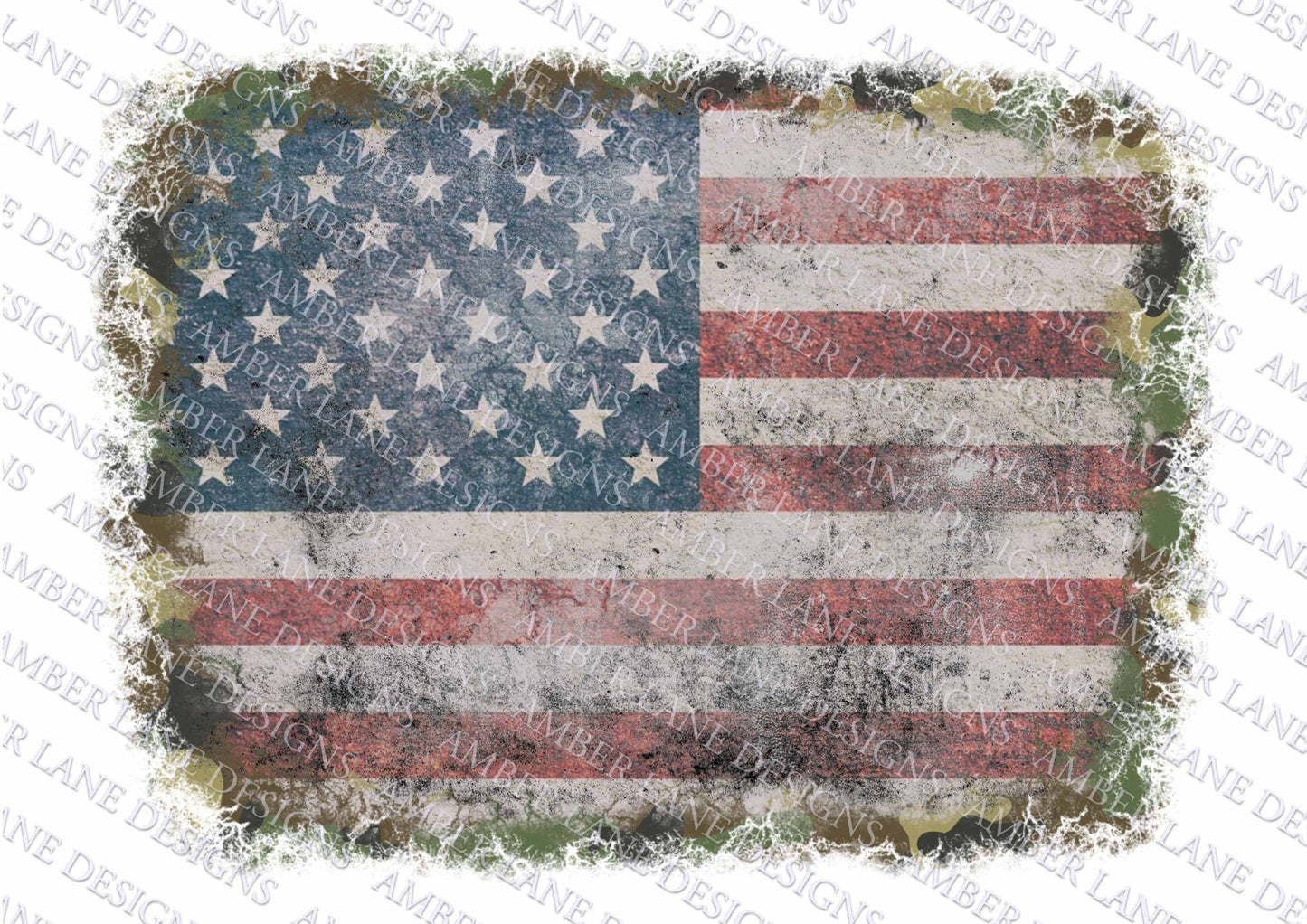 USA flag and camouflage , American flag, grunge ,PNG file, tattered flag
