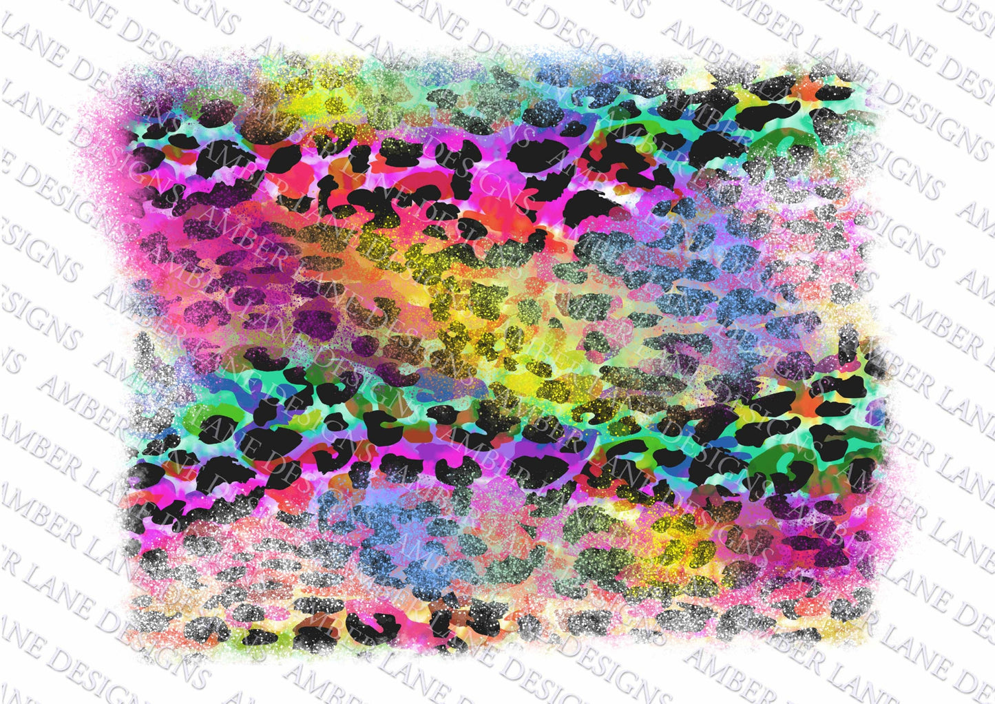 Rainbow Cheetah Rainbow waves, backsplash, png file. tumbler wrap