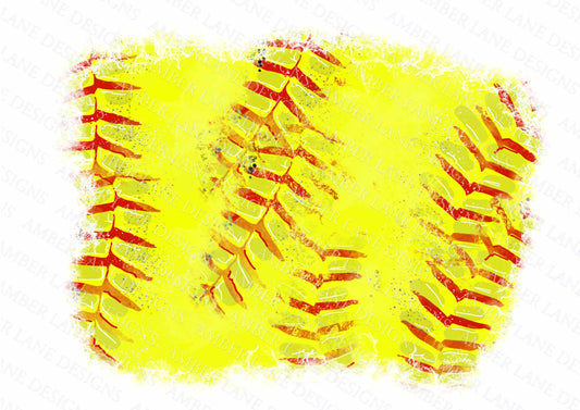Distressed Softball Splash Frame, Background PNG Design | Softball Design