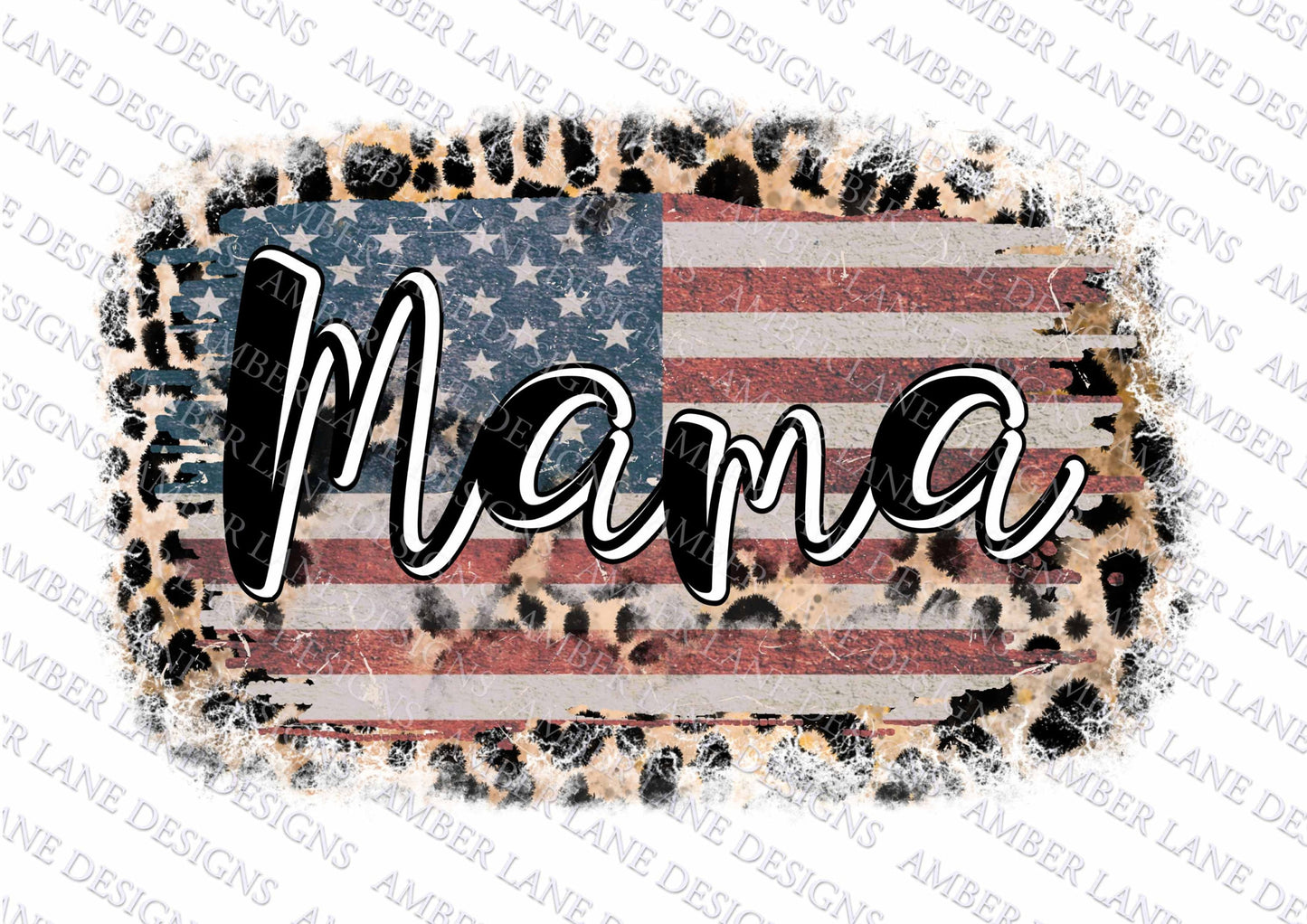 Mama USA flag, 4th july , leopard distressed frame, png file tumbler wrap
