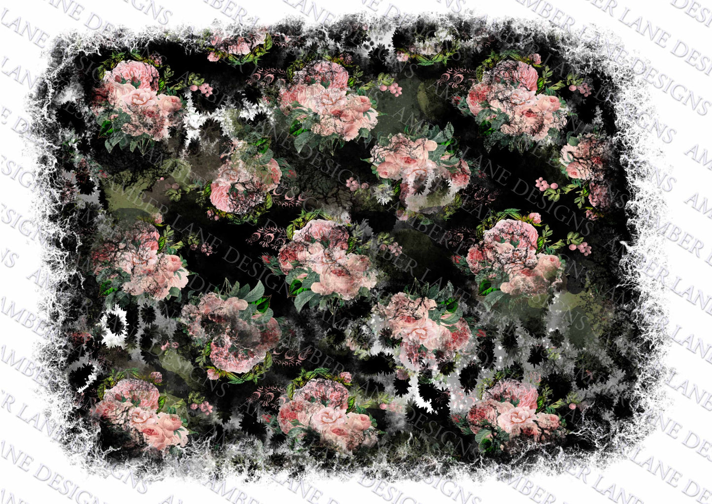 Camouflage leopard and floral print  Frame png, Distressed Grunge Splash Background