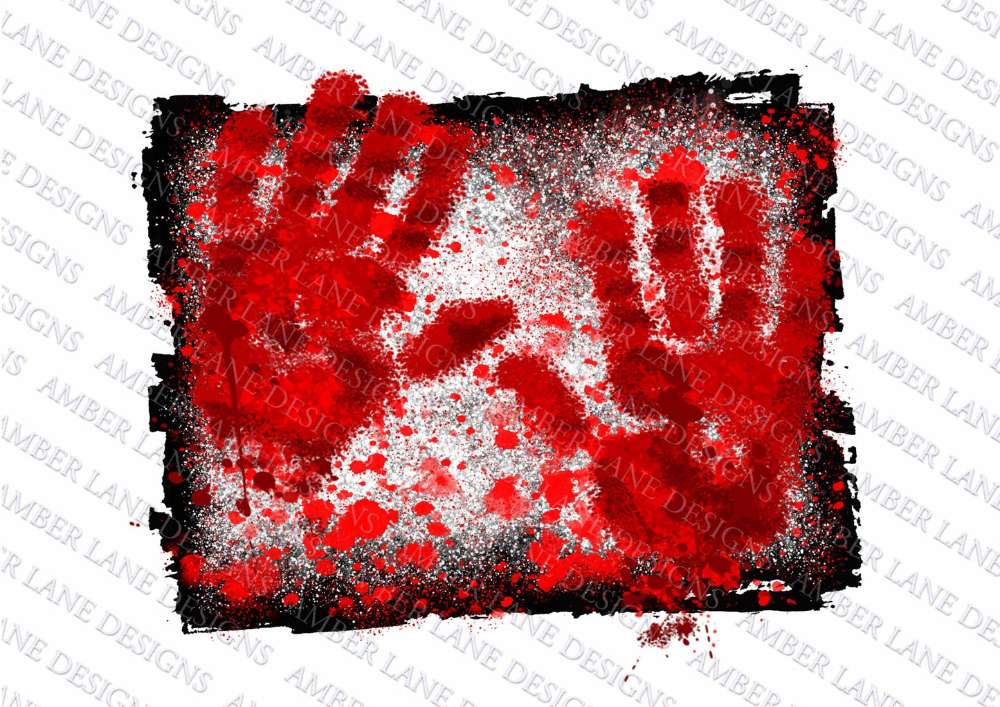 Bloody Hands and Blood splatter and Bleach png | Hand Drawn Blood Halloween splash frame, png file tumbler wrap