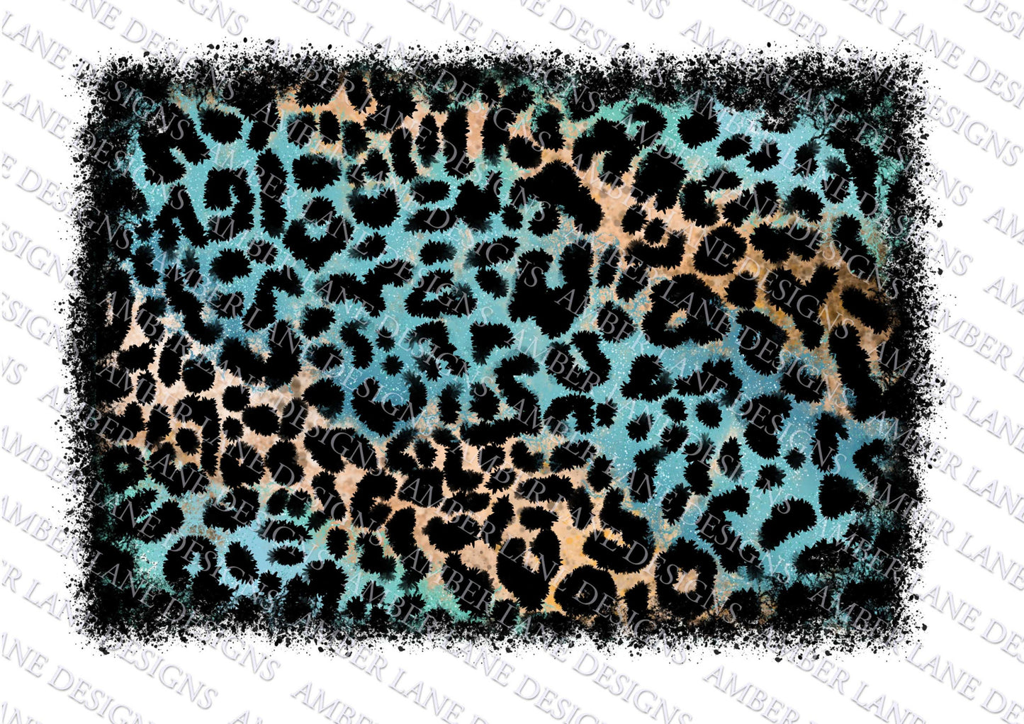 Leopard Turquoise Stripes background,