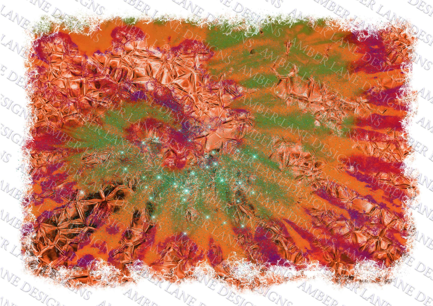 Fall glitter distressed tie dye backsplash ,PNG file