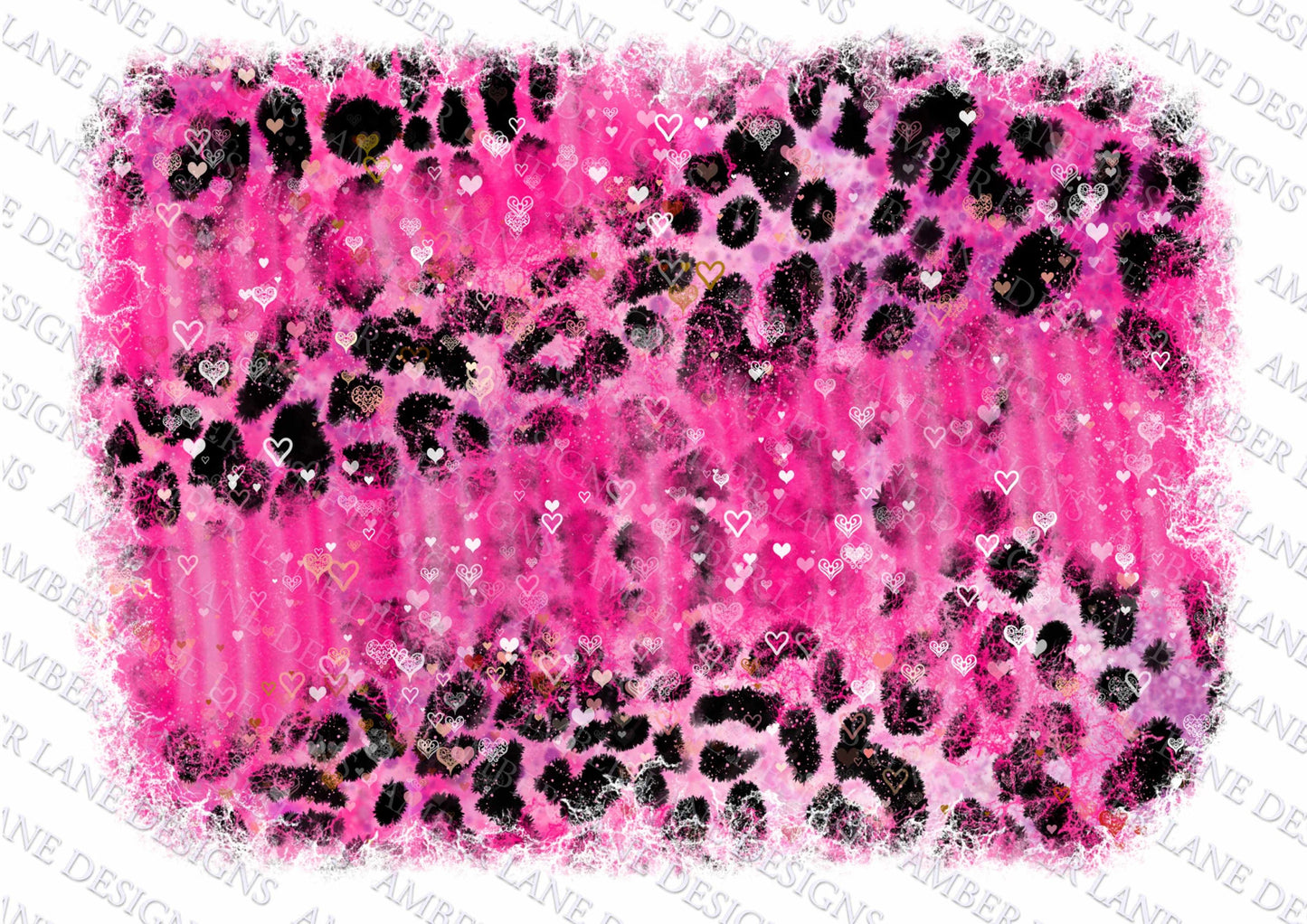 Pink Valentine Leopard background with hearts backsplash, sublimation, scrapbook background, png file
