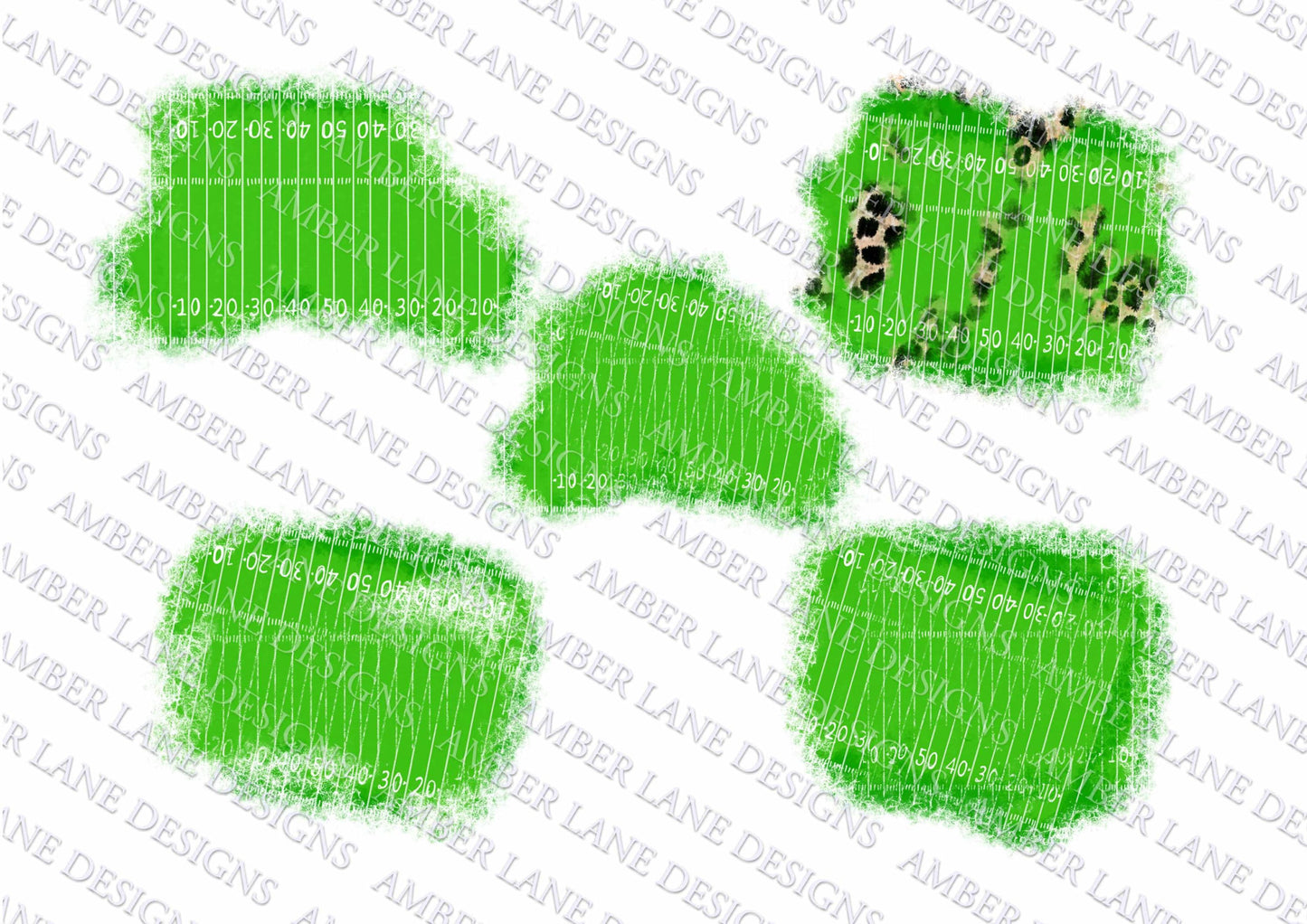 Football Field patches png file , hand drawn ,Watercolor Sublimation PNG Designs, 5 png files