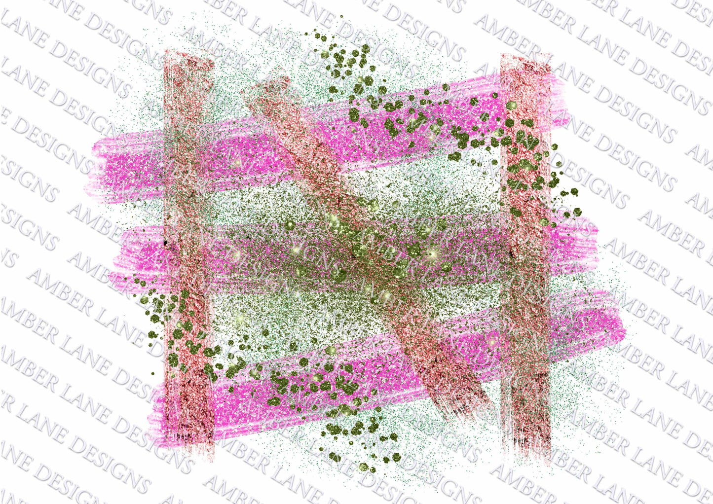 Pink Glitter brushstrokes with green glitter, backsplash, sublimation, scrapbook background, png file, flattened image.