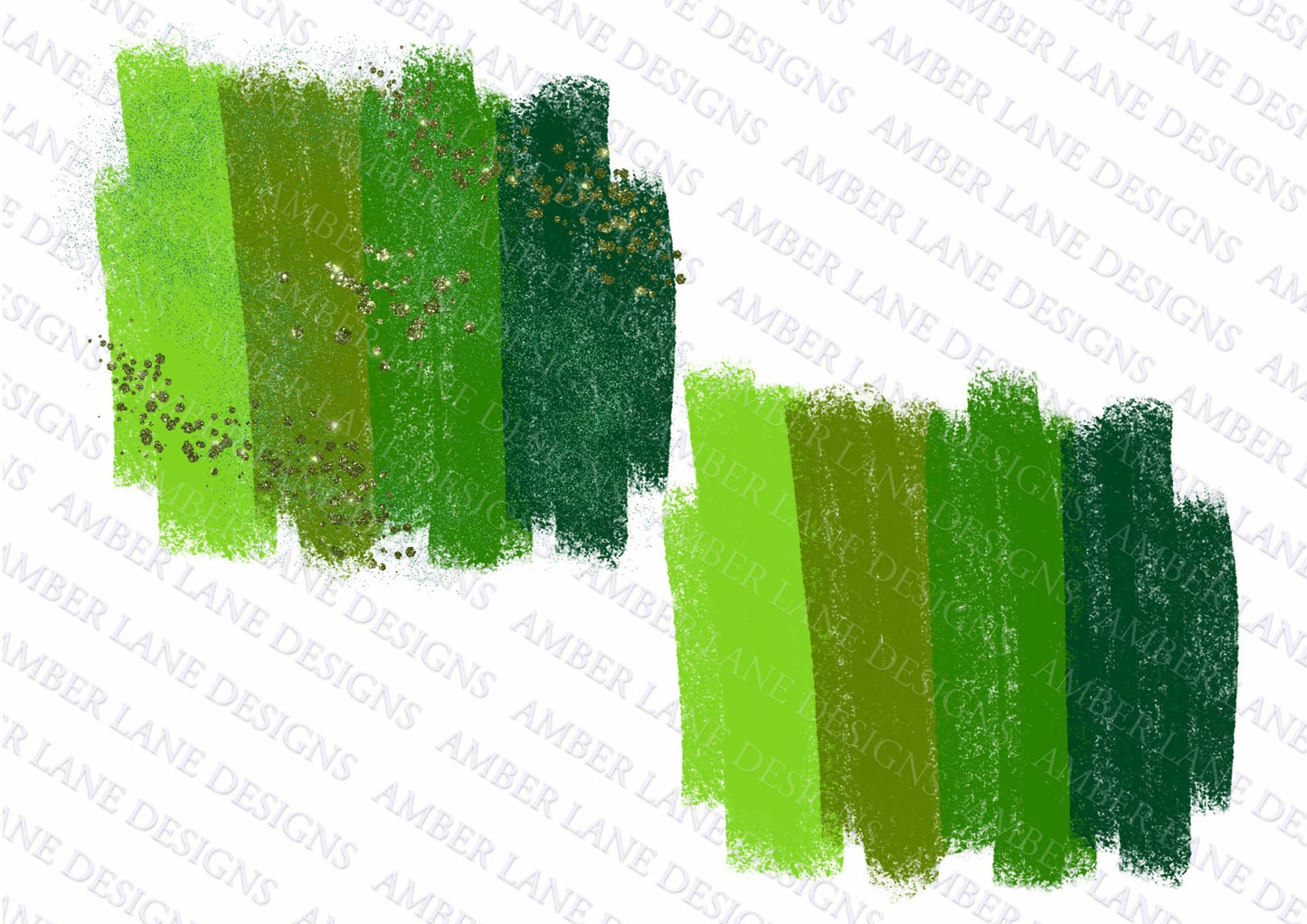 Green brushstrokes splash frame, with glitter Halloween and St Patricks splash frame Background, 2 PNG files,