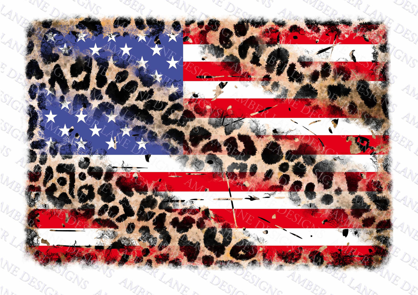 Leopard and USA,flag Background Frame png