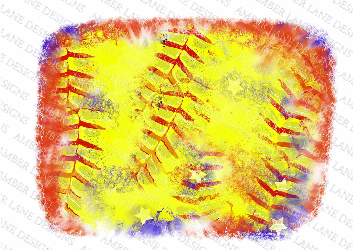 USA tie dye, Distressed Softball Splash Frame, Background PNG Design | Softball Design