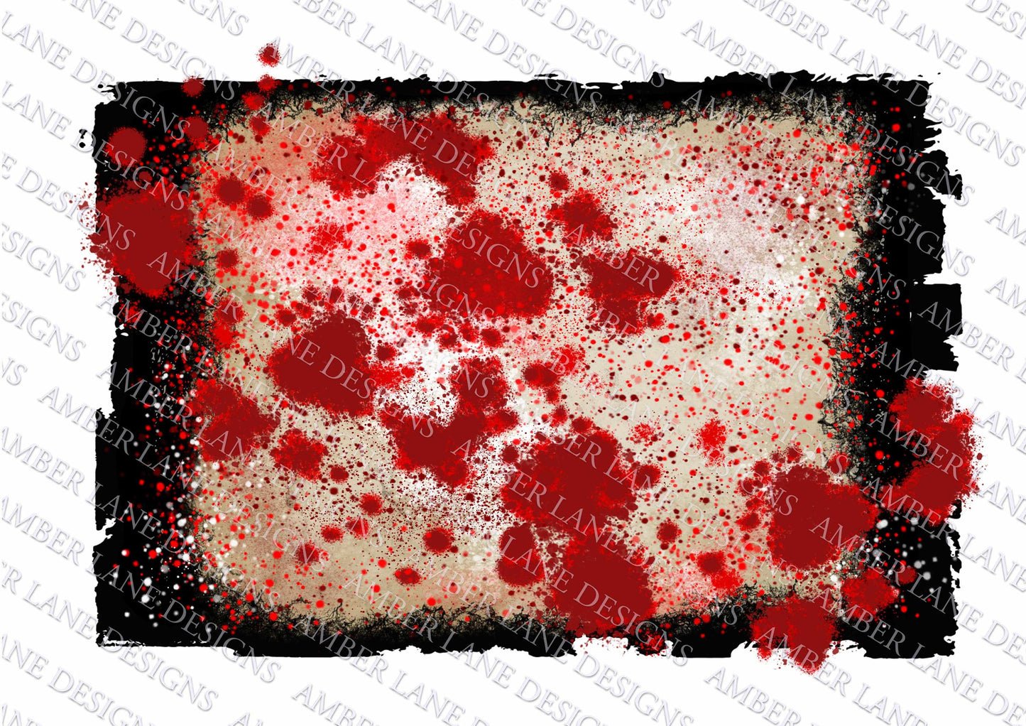 Blood Splatter and Bleach Background, vintage paper  png | Hand Drawn Blood Halloween splash frame, png file