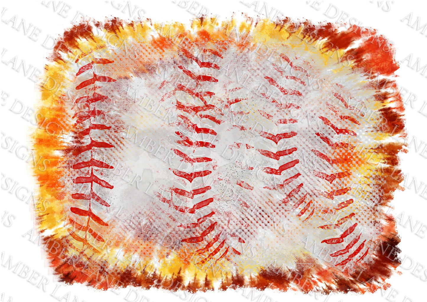 Fall tie dye, Distressed Baseball Splash Frame, Background PNG Design