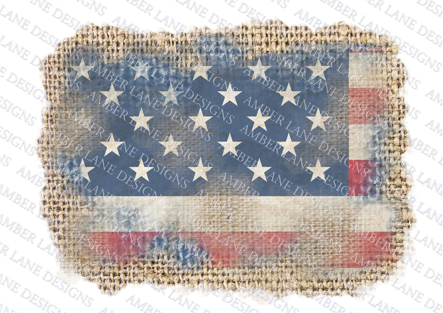 USA American flag, watercolor burlap flag, background ,PNG file