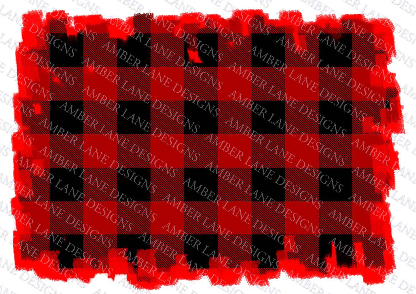 Red Plaid with grunge red frame, background, png file