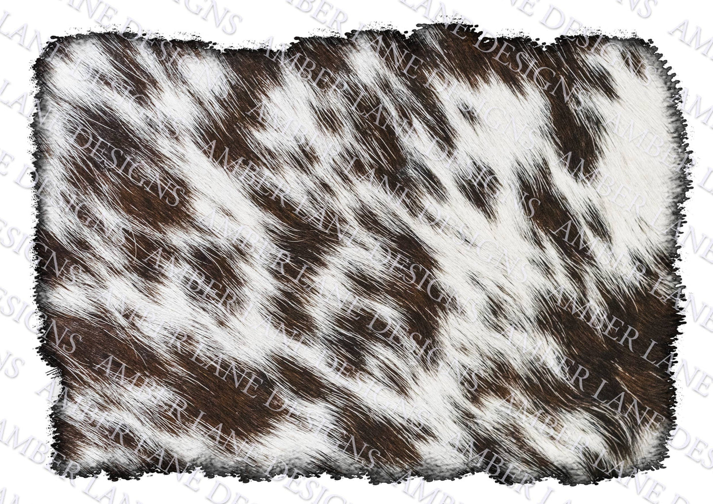 Brown and white Cowhide spots, PNG file, Distressed western Background tumbler wrap