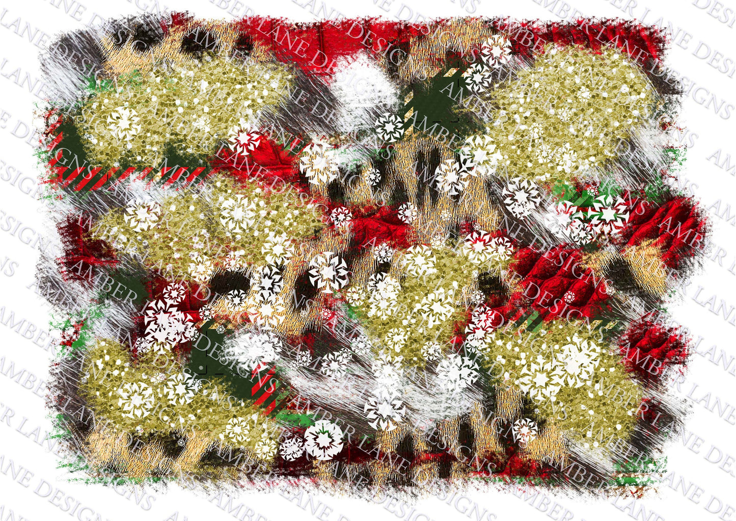 Christmas Leopard Cowhide Background with snowflakes, png file