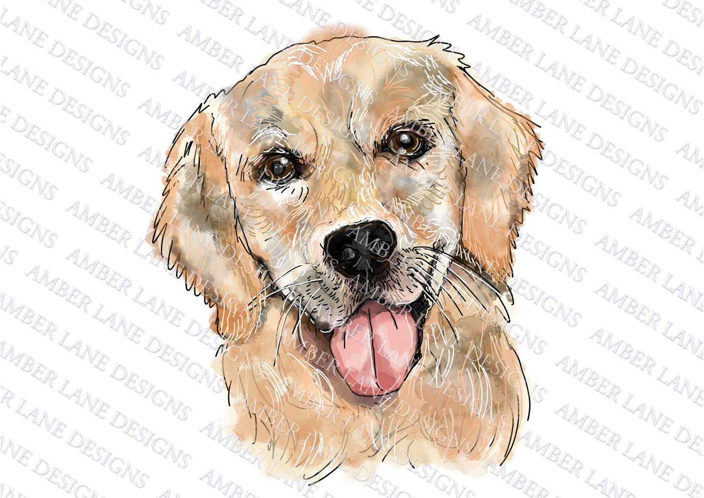 Labrador dog Png Sublimation digital file. Hand drawn watercolor file.